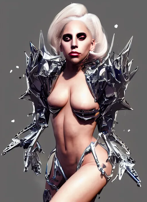 Image similar to lady gaga, from just dance, au naturel, hyper detailed, digital art, trending in artstation, cinematic lighting, studio quality, smooth render, unreal engine 5 rendered, league of legends, octane rendered, art style by klimt and nixeu and ian sprigger and wlop and krenz cushart