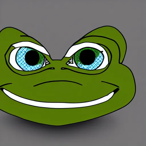 Image similar to 3 d render of pepe the frog