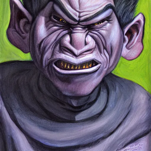 Prompt: A troll, portrait artwork by Grady Frederick , arstation,