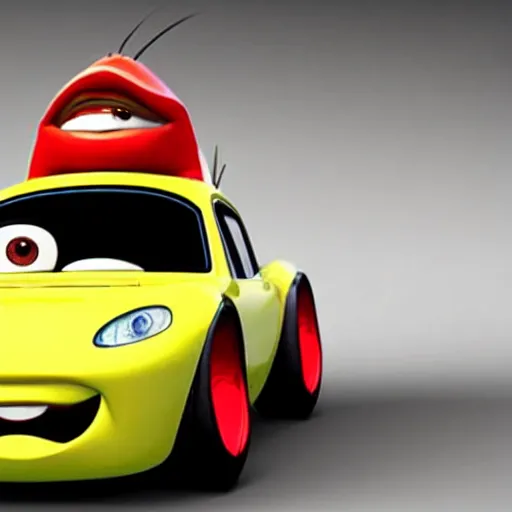 Image similar to car jesus christ dressed up like a car, as a car from the movie pixar's cars 2,