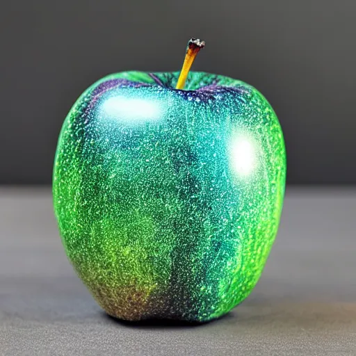 Image similar to galaxy colored apple