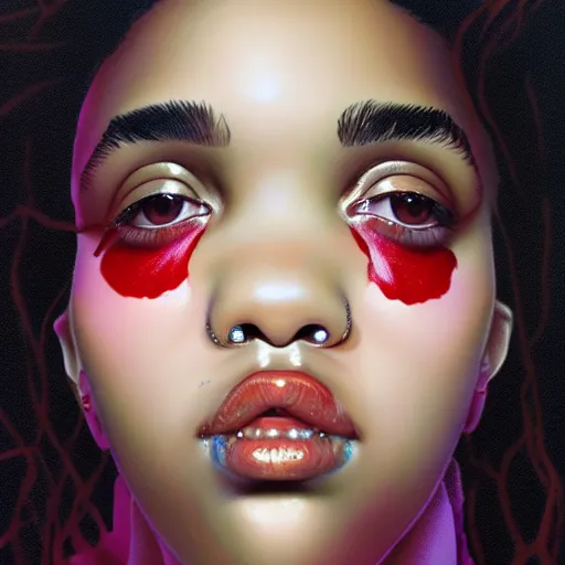 Image similar to fka twigs portrait by james jean and Jason Chan