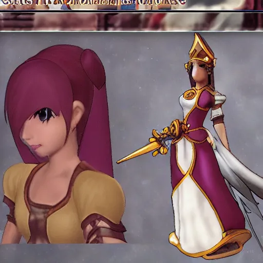 Image similar to princess garnet iconic character in a final fantasy ix