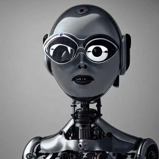 Image similar to my mother the robot, rule of thirds, rendered in octane, rendered in vray, rendered in arnold, insanely detailed, photorealistic, cinematic, global illumination