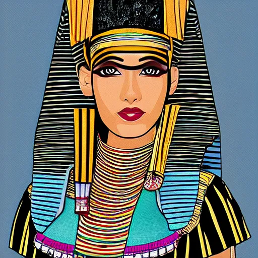 Image similar to egyptians wearing modern day clothing, detailed, digital art