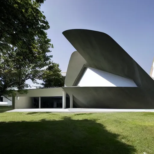 Image similar to house designed by zaha hadid