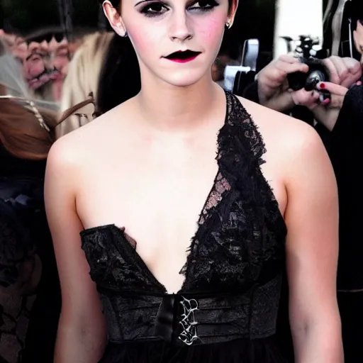 Image similar to Goth Emma Watson