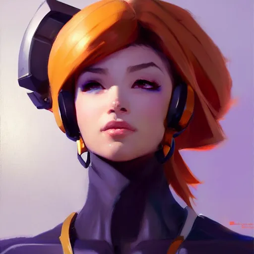 Image similar to Greg Manchess portrait painting of 02 - ゼロツ as Overwatch character, medium shot, asymmetrical, profile picture, Organic Painting, sunny day, Matte Painting, bold shapes, hard edges, street art, trending on artstation, by Huang Guangjian and Gil Elvgren and Sachin Teng