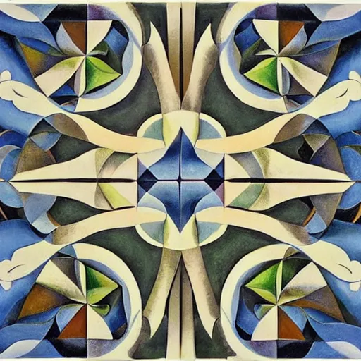 Image similar to georgia o'keeffe symmetry