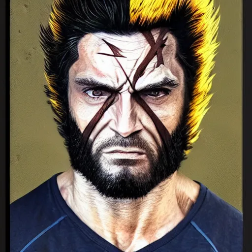 Image similar to billy butcher as wolverine, very detailed face, masterpiece portrait,