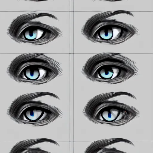 ArtStation - How to Draw Anime Eyes Part 3 - Jitome and Sleepy Eyes