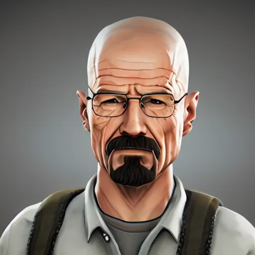 Prompt: a detailed portrait of walter white in fortnite, unreal engine 5 rendered, incredibly highly detailed and realistic, 8 k, sharp focus, studio quality