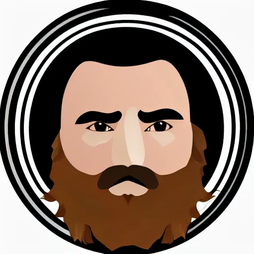 Image similar to bearded man turns bowl using woodlathe, lathe, machinery, vector art