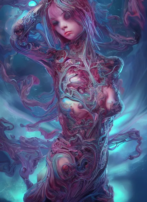 Image similar to dreamscape, female, ross tran, vivid colors, anatomical, highly detailed sculpture, intricate detailed, ommatidia, 8 k, cinematic atmosphere, post - processing