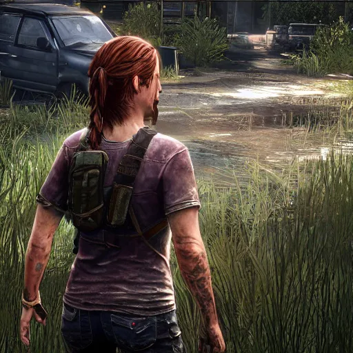 Prompt: screenshot from Angela in the last of us