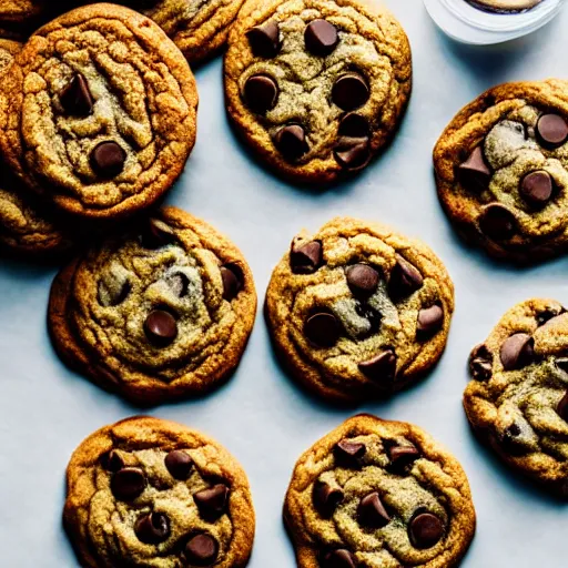 Image similar to chocolate chip cookies made of blue light