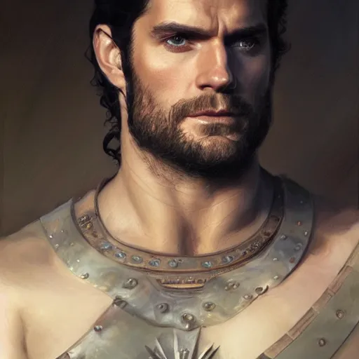 Prompt: henry cavill the king as a realistic fantasy d & d character, portrait art by donato giancola and greg rutkowski, realistic face, digital art, trending on artstation