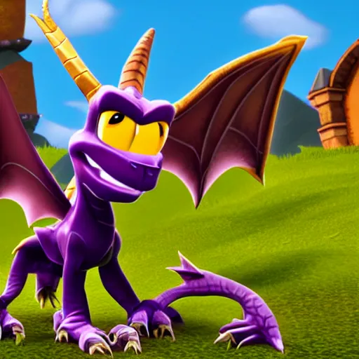 Prompt: spyro the dragon remastered in 4 k ultra hd