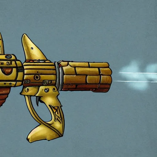 Image similar to a honeybee gun, fantasy art