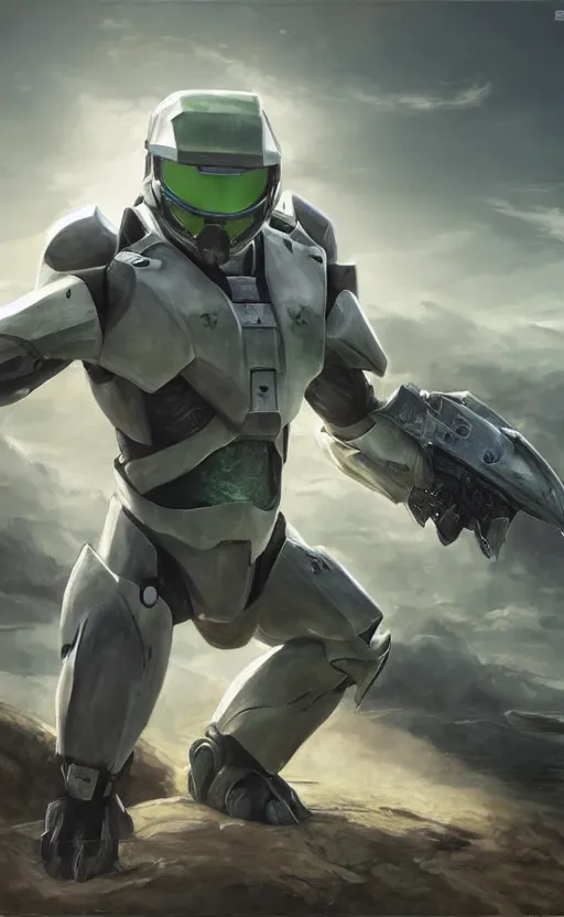 Prompt: marowak pokemon playing as master chief, oil on canvas, intricate, 8 k highly professionally detailed, hdr, cgsociety