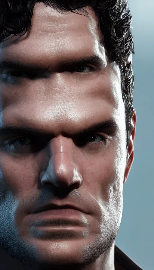 Image similar to :a portrait of HENRY CAVILL is Hulk by Valentina Remenar+UNREAL ENGINE 5+4K UHD IMAGE+Stunning LIGHTING+Stunning SHADERS+SUBSTANCE PAINTER