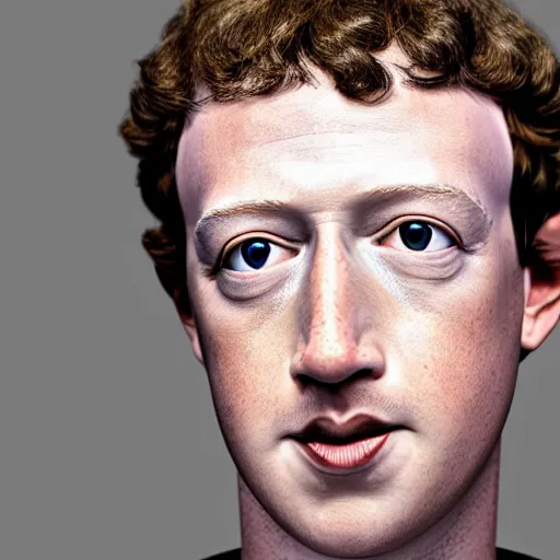 Prompt: Mark Zuckerberg as a lizard, scaled skin, dead eyes, hollow expression, pale skin, portrait, high resolution photograph, 4k