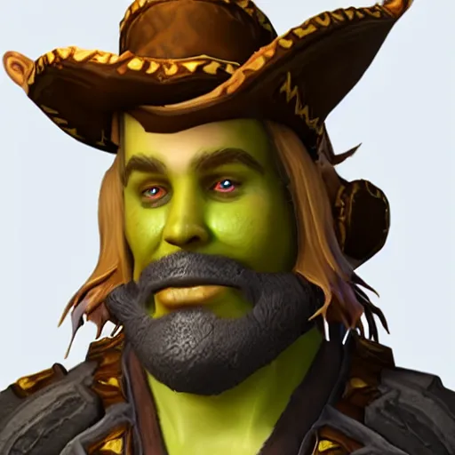 Prompt: world of warcraft character uncle aloysius, cowboy alchemist, corporate snake oil salesman, rendered in octane with custard bubblegum subsurface scattering