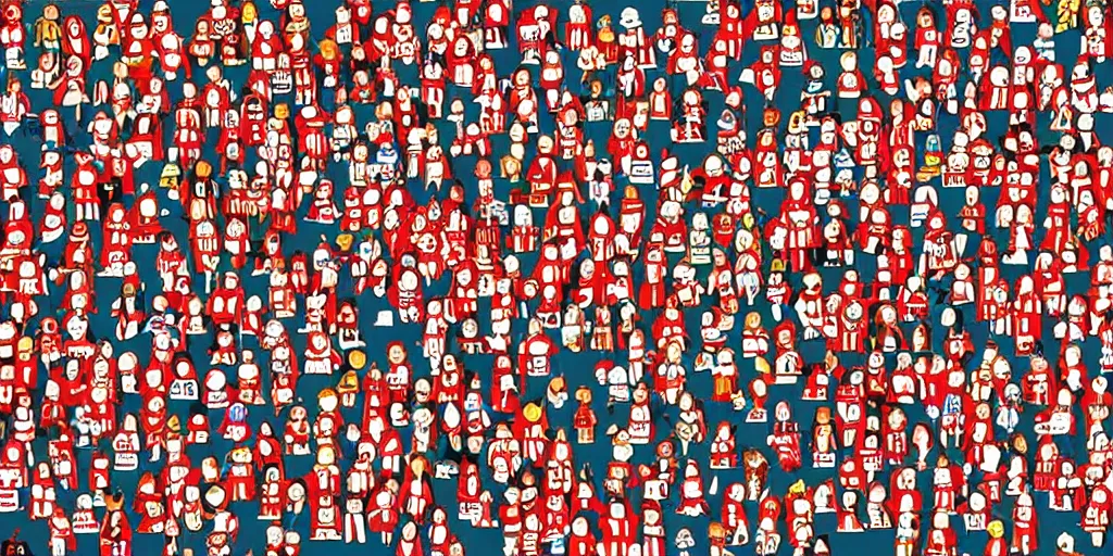 Image similar to a huge Where’s Waldo puzzle