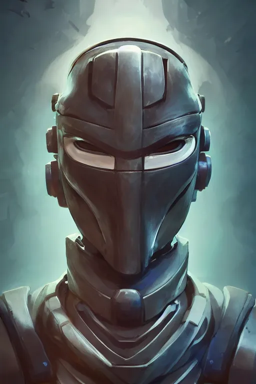 Image similar to epic mask helmet robot ninja portrait stylized as fornite style game design fanart by concept artist gervasio canda, behance hd by jesper ejsing, by rhads, makoto shinkai and lois van baarle, ilya kuvshinov, rossdraws global illumination radiating a glowing aura global illumination ray tracing hdr render in unreal engine 5