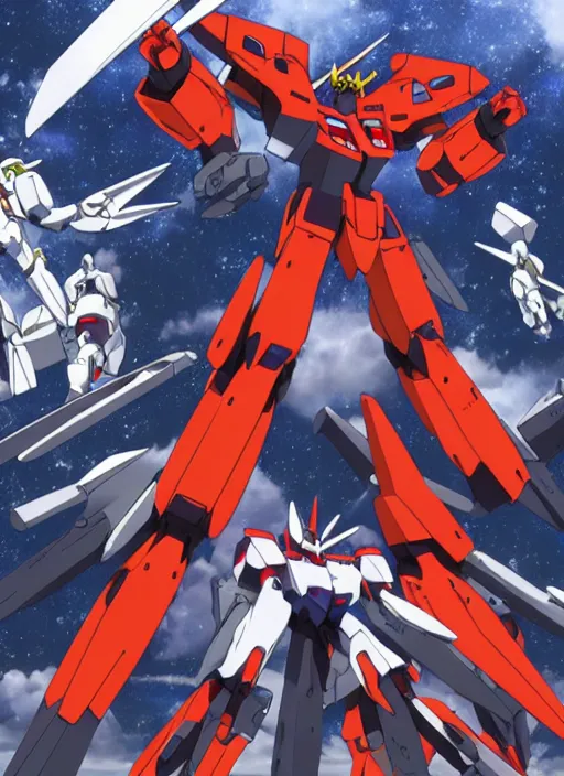 Image similar to evangelion Gundam patlabor Gurren Lagann, studio trigger Mecha anime, realistic, extremely detailed