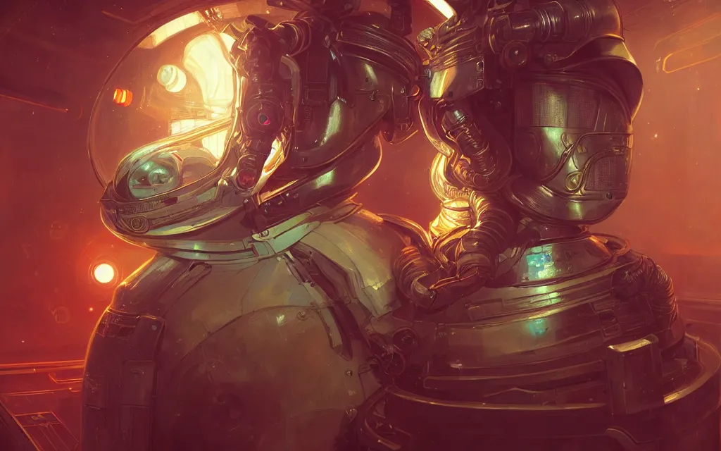 Prompt: portrait armored astronaut girl, fighting with alien at inside spaceship, ssci-fi, neon light and fantasy, intricate and very very beautiful and elegant, highly detailed, digital painting, artstation, concept art, smooth and sharp focus, illustration, art by tian zi and WLOP and alphonse mucha