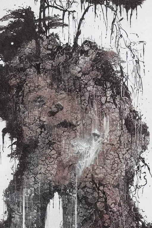 Image similar to The storms extol our ancient glory, great mounds feed us power from the sacred earth, intricate, elegant, digital mixed media painting, concept art, smooth, sharp focus, illustration, from 1961, by Bill Sienkiewicz, Moebius, Pepe Moreno and Stephen Gammell