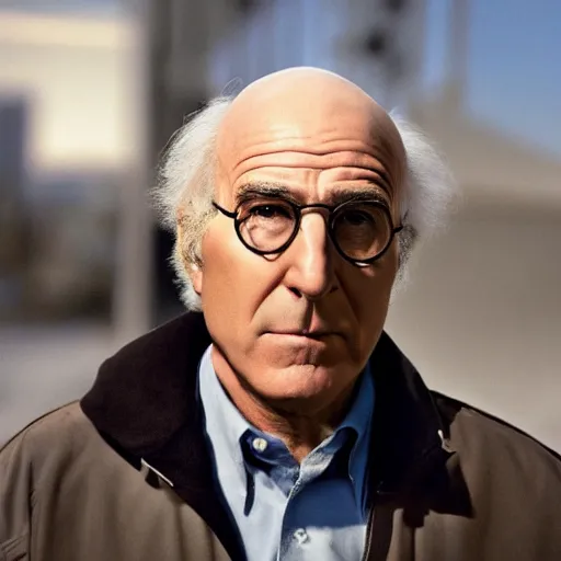 Image similar to Live Action Still of Larry David evading the cops in Breaking Bad, real life, hyperrealistic, ultra realistic, realistic, highly detailed, detailed, very detailed, cool, ultra detailed, very realistic, trending on artstation, epic, HD quality, 8k resolution, body and headshot, film still, real, detailed face, very detailed face, real life