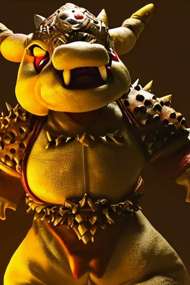 Image similar to very very intricate photorealistic photo of bowser jr in an episode of game of thrones, photo is in focus with detailed atmospheric lighting, award - winning details