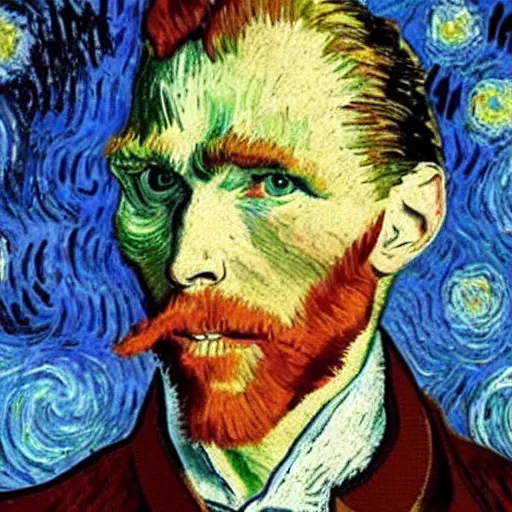 Prompt: Jerma the sus guy, Vincent van Gogh painting