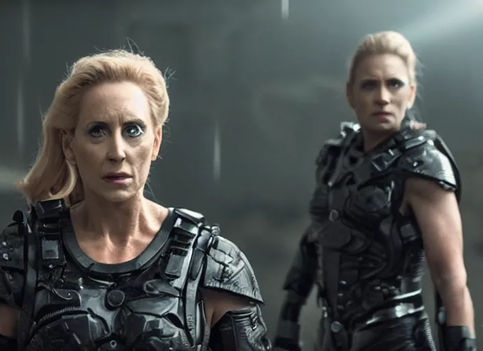 Prompt: film still of sonja blade in the new scifi movie, 4 k