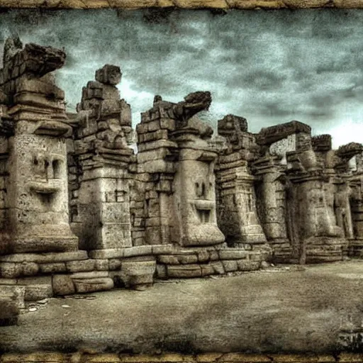 Image similar to secret ancient city, real photograph, conspiracy