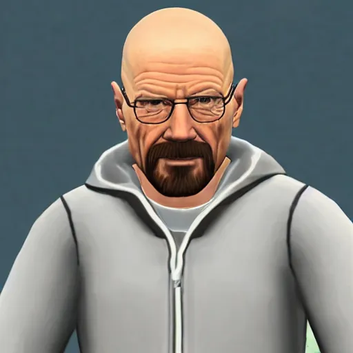 Prompt: walter white in the sims