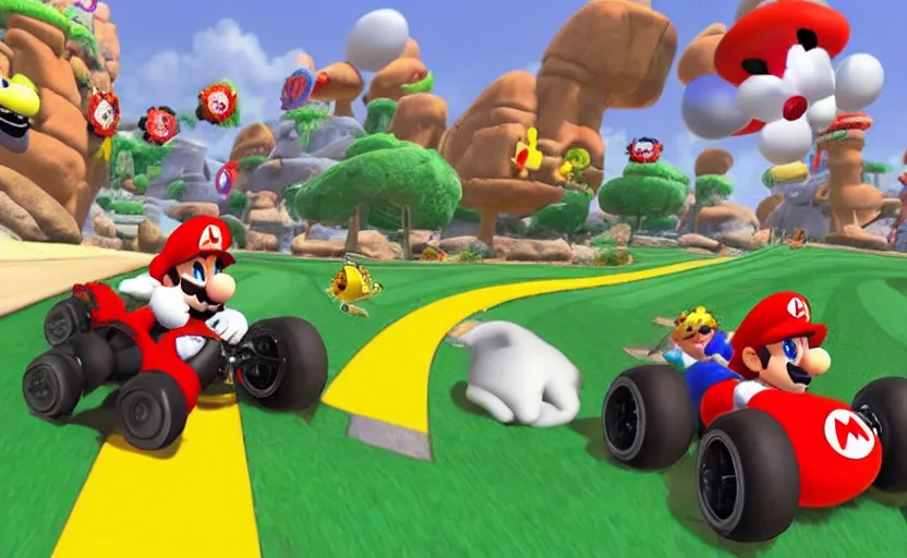 Prompt: Mario cart in unreal engine