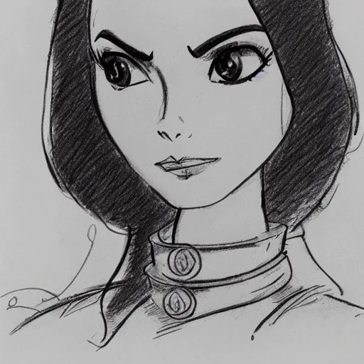 Image similar to milt kahl sketch of victoria justice as princess padme from star wars episode 3