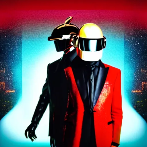 Prompt: daft punk concert from the future