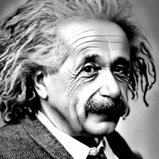 Image similar to portrait of a albert einstein now if he's still alive in 2 0 2 2
