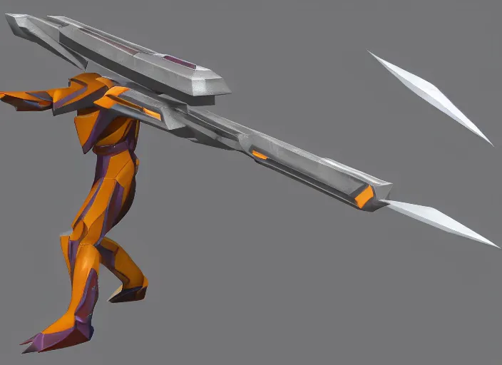 Prompt: low poly needler from halo 2. 3 d blender render. winner.