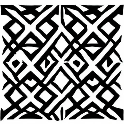 high contrast black ink on white paper tessellation | Stable Diffusion