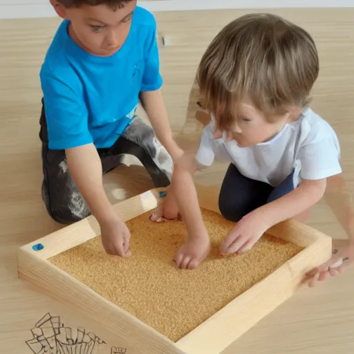 Prompt: child build a sandcstle