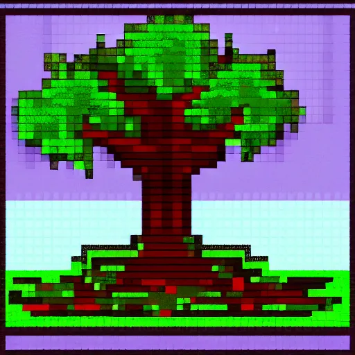 Prompt: pixel art tree for a swamp, game concept art, tree sprite