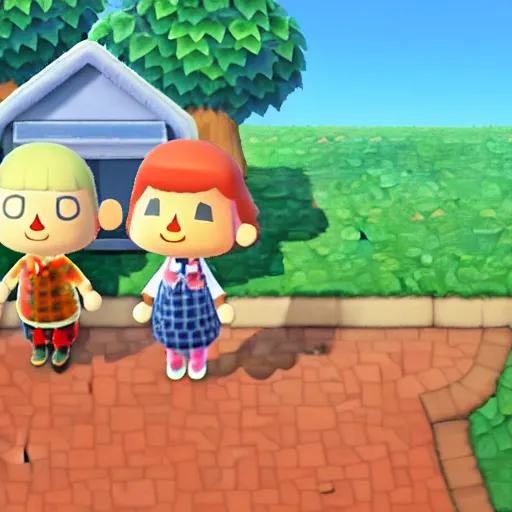 Prompt: animal crossing crime scene screenshot