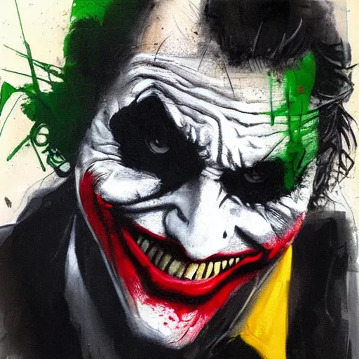 Image similar to joker, paint by Guy Denning