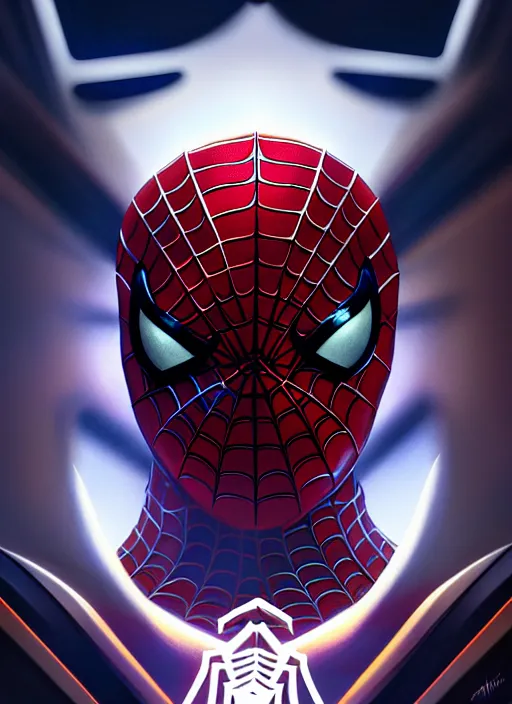 Prompt: symmetry!! portrait of spiderman, sci - fi, tech wear, glowing lights!! intricate, elegant, highly detailed, digital painting, artstation, concept art, smooth, sharp focus, illustration, art by artgerm and greg rutkowski and alphonse mucha