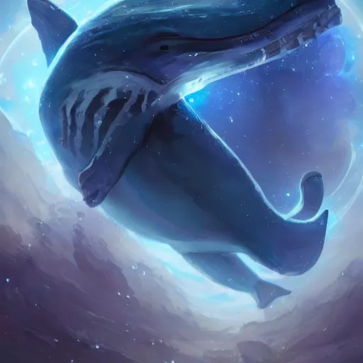 Prompt: space magical whale with multiple eyes, eyes!, eyes!, eyes!, eyes!, eyes!, eyes, galaxy whale, epic fantasy style art, galaxy theme, by Greg Rutkowski, hearthstone style art, 99% artistic